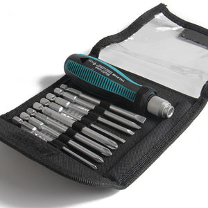 9 Pcs 1/4" 6.35mm Slotted Screwdrivers Phillips With Magnetic Self-locking Metric Hand Tool Set