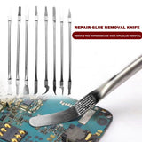 8in 1 IC Chip Repair Thin  Tools Set CPU Metal Remover Burin To Remove For Mobile Phone Computer CPU NAND IC Chip Repair