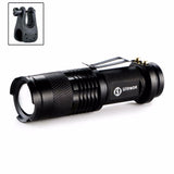 LED Flashlight Torch AA 14500 Mini Penlight Lantern bike Bicycle Torch Clip Holder